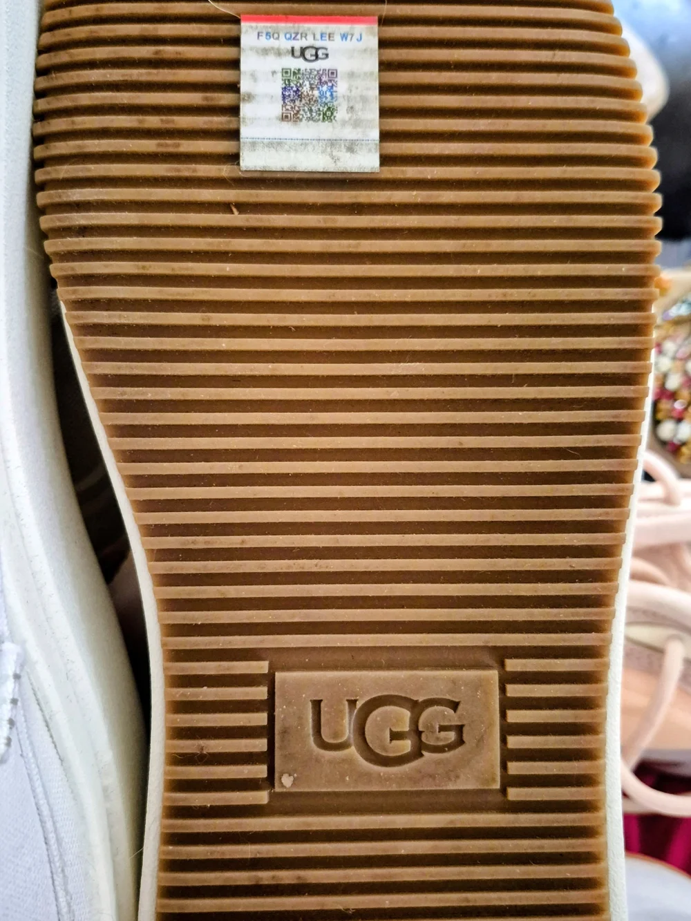 UGG Womens White Canvas Hook-and-Loop Sneakers